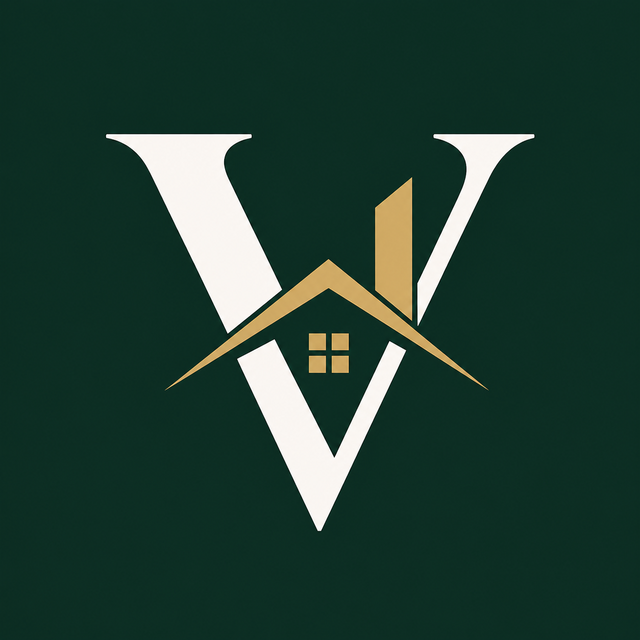 Logo Vera Immobilier sur fond sombre